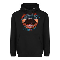 Black American flag lips 4th of july Heavyweight Hoodie - FaDigitalArtStudio