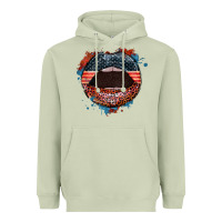 Matcha American flag lips 4th of july Heavyweight Hoodie - FaDigitalArtStudio