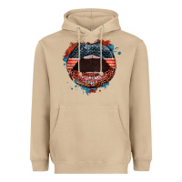 Mushroom American flag lips 4th of july Heavyweight Hoodie - FaDigitalArtStudio