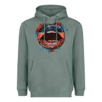 Sage American flag lips 4th of july Heavyweight Hoodie - FaDigitalArtStudio