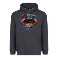 Smoke American flag lips 4th of july Heavyweight Hoodie - FaDigitalArtStudio