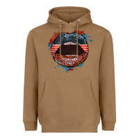 Toasted Coconut American flag lips 4th of july Heavyweight Hoodie - FaDigitalArtStudio