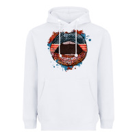 White American flag lips 4th of july Heavyweight Hoodie - FaDigitalArtStudio