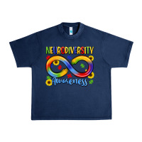 Navy neurodiversity awareness Urban Heavy Tee - LillyAllenDesigns