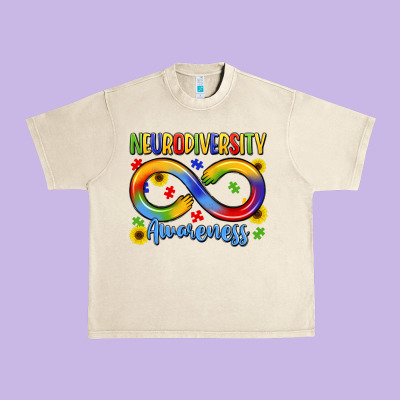 Neurodiversity Awareness Urban Heavy Tee Designed By Lillyallendesigns