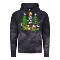 Cloud Black Christmas With Soccer Trees Vintage Hoodie - BundleAndBundleShop