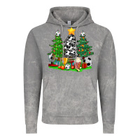 Cloud Rock Christmas With Soccer Trees Vintage Hoodie - BundleAndBundleShop
