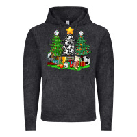 Vintage Black Christmas With Soccer Trees Vintage Hoodie - BundleAndBundleShop