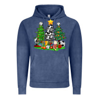 Vintage Denim Christmas With Soccer Trees Vintage Hoodie - BundleAndBundleShop