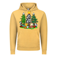 Vintage Mustard Christmas With Soccer Trees Vintage Hoodie - BundleAndBundleShop