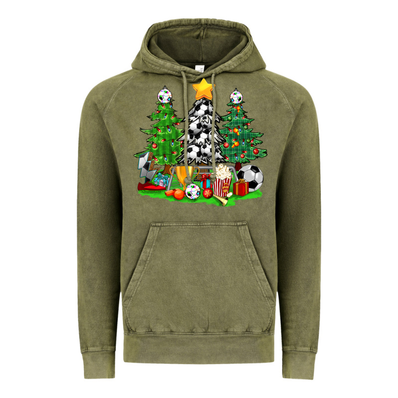 Christmas With Soccer Trees Vintage Hoodie by BundleAndBundleShop | Teevron