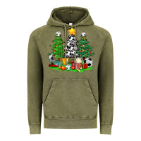 Vintage Olive Christmas With Soccer Trees Vintage Hoodie - BundleAndBundleShop