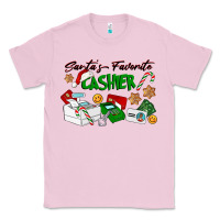 Bubblegum Pink Santa's Favorite Cashier Classic Tee - LillyAllenDesigns