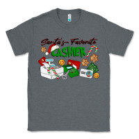 Charcoal Heather Santa's Favorite Cashier Classic Tee - LillyAllenDesigns
