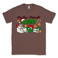 Chestnut Santa's Favorite Cashier Classic Tee - LillyAllenDesigns