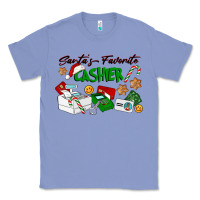 Colony Blue Santa's Favorite Cashier Classic Tee - LillyAllenDesigns