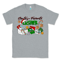 Heather Grey Santa's Favorite Cashier Classic Tee - LillyAllenDesigns