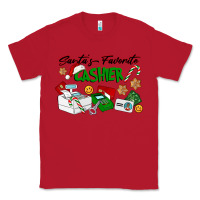 Red Santa's Favorite Cashier Classic Tee - LillyAllenDesigns