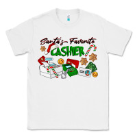 White Santa's Favorite Cashier Classic Tee - LillyAllenDesigns