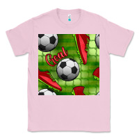 Bubblegum Pink soccer shoes goal seamless pattern Classic Tee - BundleAndBundleShop