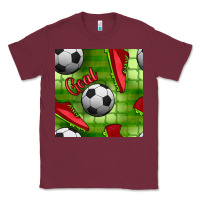 Burgundy soccer shoes goal seamless pattern Classic Tee - BundleAndBundleShop