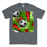 Charcoal Heather soccer shoes goal seamless pattern Classic Tee - BundleAndBundleShop