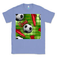 Colony Blue soccer shoes goal seamless pattern Classic Tee - BundleAndBundleShop