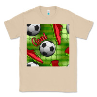 Mushroom soccer shoes goal seamless pattern Classic Tee - BundleAndBundleShop
