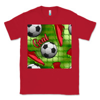 Red soccer shoes goal seamless pattern Classic Tee - BundleAndBundleShop