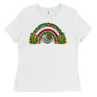 White mexican flag cactus and sunflowers rainbow Ladies Tee - Jasminsmagicworld
