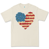 Bone american heart flag Premium Tee - MaliasSmallBusiness