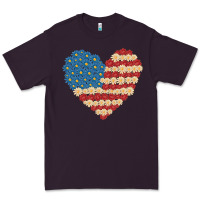 Plum american heart flag Premium Tee - MaliasSmallBusiness