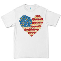 White american heart flag Premium Tee - MaliasSmallBusiness