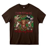 Chocolate Brown christmas with my herd cows Heavy Core Tee - BarkalooDesign