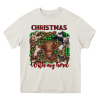 Cream christmas with my herd cows Heavy Core Tee - BarkalooDesign