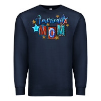 Navy American mom Mother's Day Premium Sweatshirt - FaDigitalArtStudio