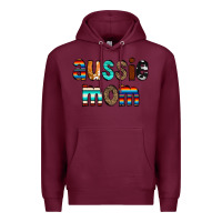 Burgundy Aussie mom Premium Hoodie - CowCowDesign