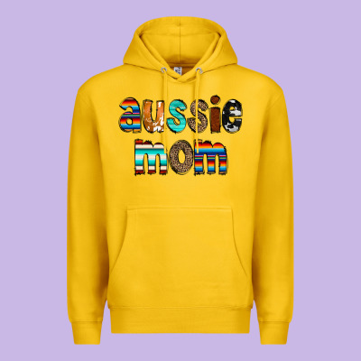 Aussie Mom Premium Hoodie Designed By Cowcowdesign