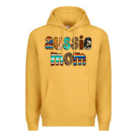Mustard Aussie mom Premium Hoodie - CowCowDesign