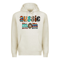 Oatmeal Heather Aussie mom Premium Hoodie - CowCowDesign