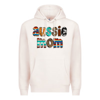 Pale Pink Aussie mom Premium Hoodie - CowCowDesign