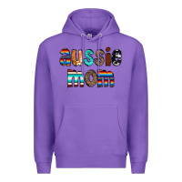 Purple Aussie mom Premium Hoodie - CowCowDesign