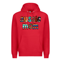 Red Aussie mom Premium Hoodie - CowCowDesign