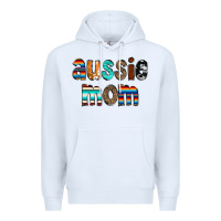White Aussie mom Premium Hoodie - CowCowDesign