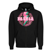 Black Mama leopard background Mother's Day Zipper Hoodie - CowGirlArtShop