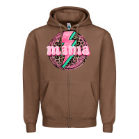 Chestnut Mama leopard background Mother's Day Zipper Hoodie - CowGirlArtShop
