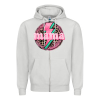 Dove Grey Mama leopard background Mother's Day Zipper Hoodie - CowGirlArtShop