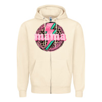 Sandshell Mama leopard background Mother's Day Zipper Hoodie - CowGirlArtShop