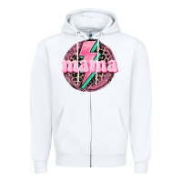 Mama Leopard Background Mother's Day Zipper Hoodie | Teevron