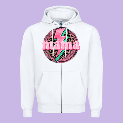 Mama Leopard Background Mother's Day Zipper Hoodie Designed By Cowgirlartshop